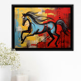 Horse Luxury Art Mixed Color Painting Framed Canvas Prints Wall Art Home Decor, Painting Canvas, Floating Frame