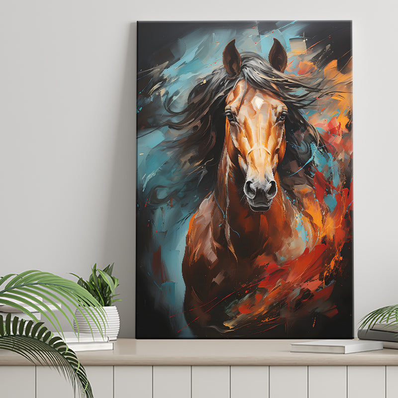 Horse Portrait Head Oil Painting V2 Canvas Prints Wall Art Home Decor, –  UnixCanvas