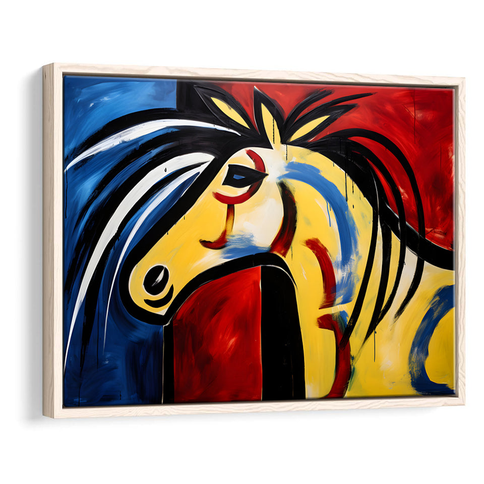 Horse Simple Art Unique Luxury Art Framed Canvas Prints Wall Art Home Decor, Painting Canvas, Floating Frame