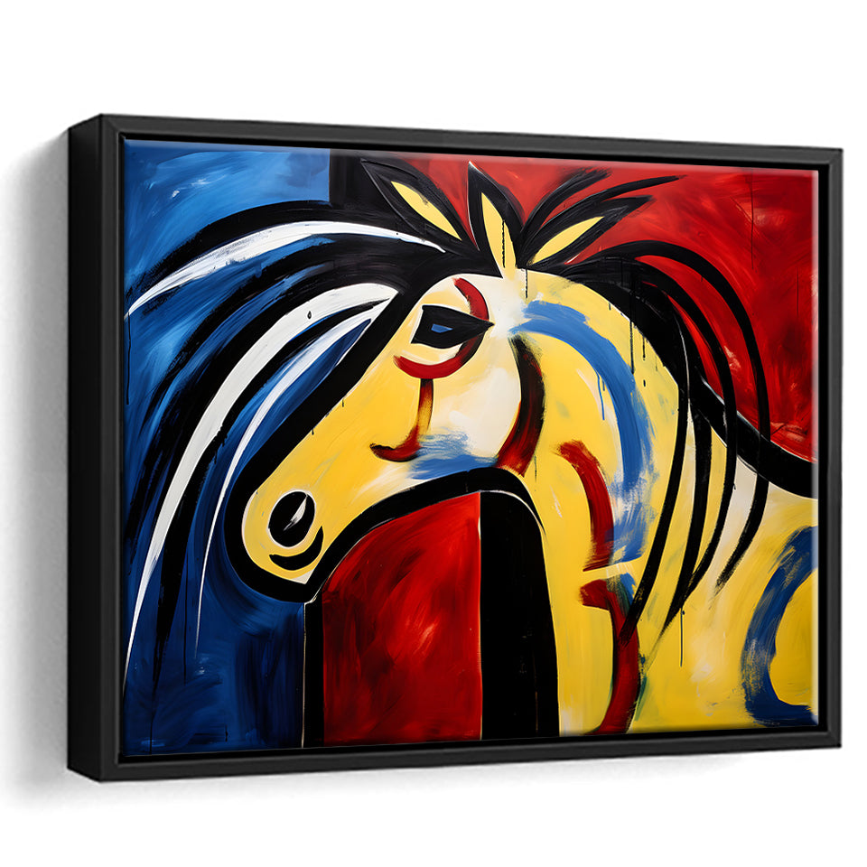 Horse Simple Art Unique Luxury Art Framed Canvas Prints Wall Art Home Decor, Painting Canvas, Floating Frame