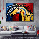 Horse Simple Art Unique Luxury Art Framed Canvas Prints Wall Art Home Decor, Painting Canvas, Floating Frame