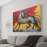 Horse Unique Art Mixed Color Painting Canvas Prints Wall Art Home Decor, Painting Canvas, Living Room Wall Decor