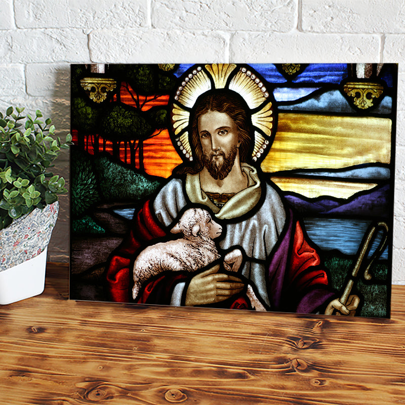 Jesus Holding A Sheep Canvas Wall Art - Canvas Prints, Prints for Sale, Canvas Painting, Home Decor