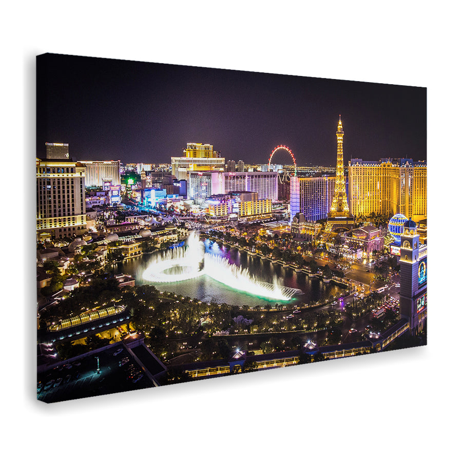 Las Vegas Citys Night To Trips Canvas Wall Art - Canvas Prints, Prints for Sale, Canvas Painting, Canvas On Sale