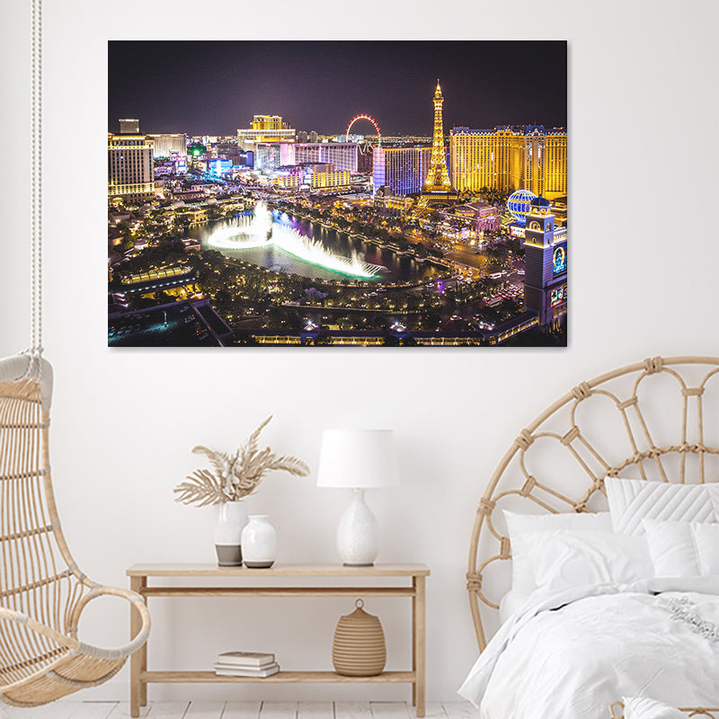 Las Vegas Citys Night To Trips Canvas Wall Art - Canvas Prints, Prints for Sale, Canvas Painting, Canvas On Sale