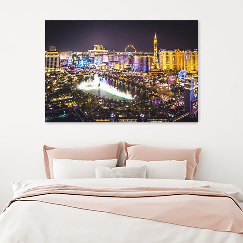 Las Vegas Citys Night To Trips Canvas Wall Art - Canvas Prints, Prints for Sale, Canvas Painting, Canvas On Sale
