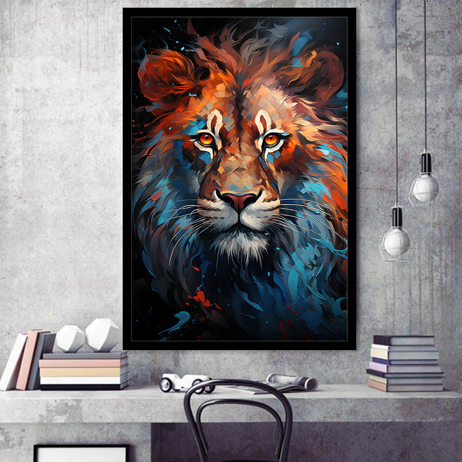 Lion King Colorful Framed Art Prints Wall Decor, Painting Art, Framed Picture