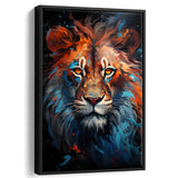 Lion King Colorful Framed Canvas Prints Wall Art Home Decor, Painting Canvas, Floating Frame