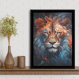 Lion King Colorful Framed Canvas Prints Wall Art Home Decor, Painting Canvas, Floating Frame