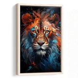 Lion King Colorful Framed Canvas Prints Wall Art Home Decor, Painting Canvas, Floating Frame