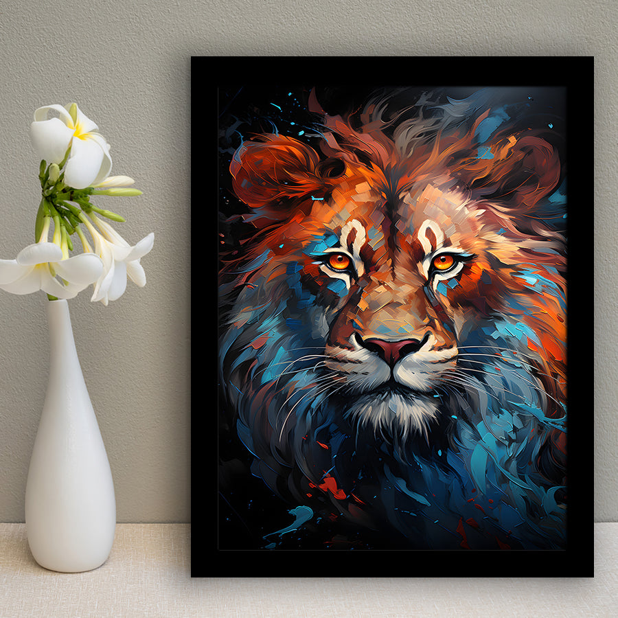 Lion King Colorful Framed Art Prints Wall Decor, Painting Art, Framed Picture