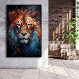 Lion King Colorful Framed Canvas Prints Wall Art Home Decor, Painting Canvas, Floating Frame