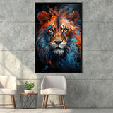 Lion King Colorful Framed Canvas Prints Wall Art Home Decor, Painting Canvas, Floating Frame