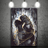 Love Hugs Of Man And Woman Canvas Prints Wall Art - Painting Canvas, Home Wall Decor, Painting Prints, For Sale