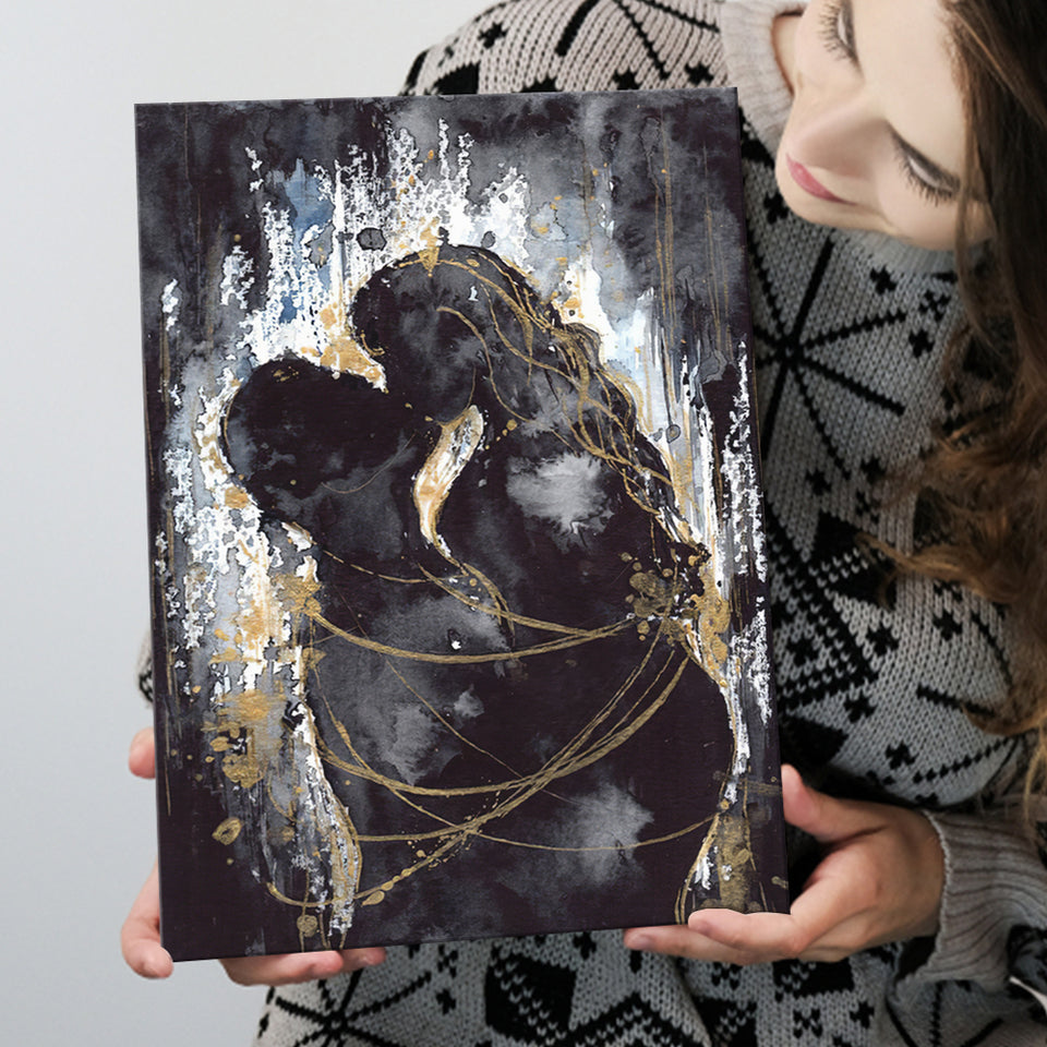 Love Hugs Of Man And Woman Canvas Prints Wall Art - Painting Canvas, Home Wall Decor, Painting Prints, For Sale