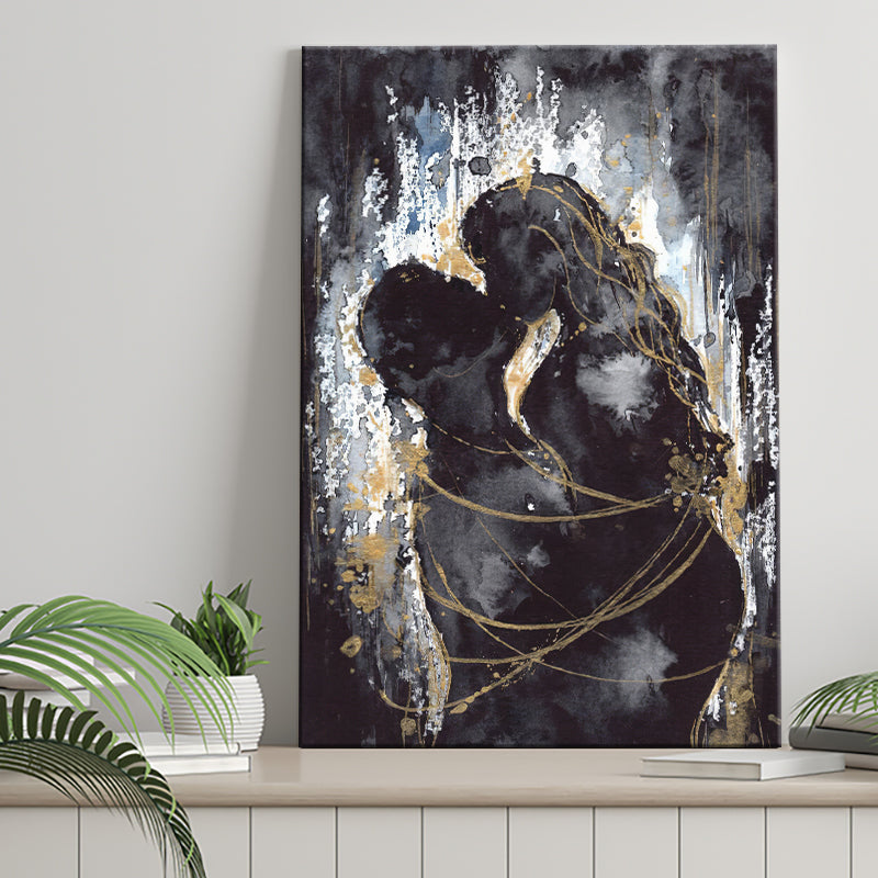Love Hugs Of Man And Woman Canvas Prints Wall Art - Painting Canvas, Home Wall Decor, Painting Prints, For Sale