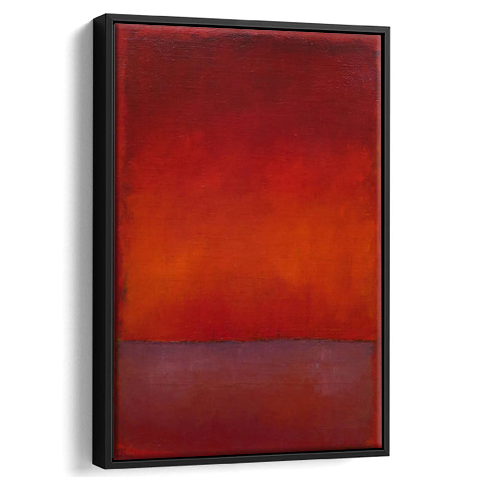 Mark Rothko Red Modern Art Framed Canvas Prints Wall Art Home Decor, Floating Frame