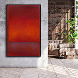 Mark Rothko Red Modern Art Framed Canvas Prints Wall Art Home Decor, Floating Frame