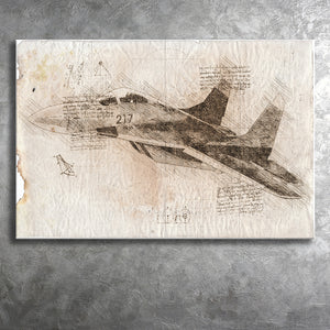 Maysketchaday Combat Aircrafts Canvas Prints Wall Art - Painting Canvas, Painting Prints, Wall Home Decor, Prints for Sale