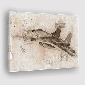 Maysketchaday Combat Aircrafts Canvas Prints Wall Art - Painting Canvas, Painting Prints, Wall Home Decor, Prints for Sale