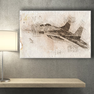 Maysketchaday Combat Aircrafts Canvas Prints Wall Art - Painting Canvas, Painting Prints, Wall Home Decor, Prints for Sale