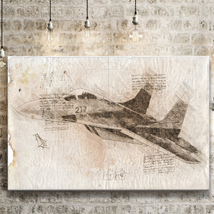 Maysketchaday Combat Aircrafts Canvas Prints Wall Art - Painting Canvas, Painting Prints, Wall Home Decor, Prints for Sale