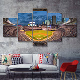 Minnesota Twins Target Field Baseball Stadium  5 Pieces Canvas Prints Wall Art - Painting Canvas, Multi Panel, Home Wall Decor, For Sale