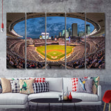 Minnesota Twins Target Field Baseball Stadium 5 Pieces Canvas Prints Wall Art Decor - Painting Canvas,Multi Panel,Painting Prints,For Sale