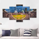Minnesota Twins Target Field Baseball Stadium  5 Pieces Canvas Prints Wall Art - Painting Canvas, Multi Panel, Home Wall Decor, For Sale