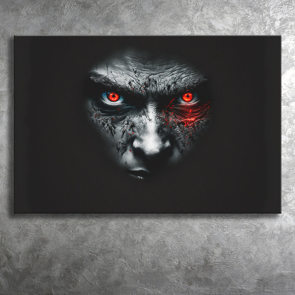 Monter With Red Eye Landscape Canvas Prints Wall Art Home Decor - Painting Canvas, Ready to hang