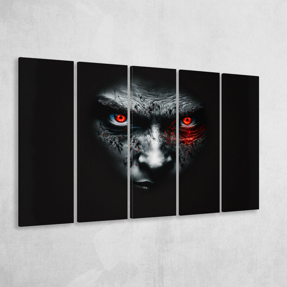 Monter With Red Eye Extra Large Canvas Prints Multi Panels B Wall Art Prints Home Decor