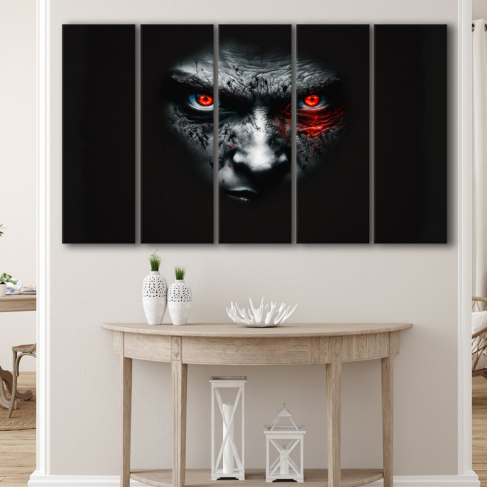 Monter With Red Eye Extra Large Canvas Prints Multi Panels B Wall Art Prints Home Decor