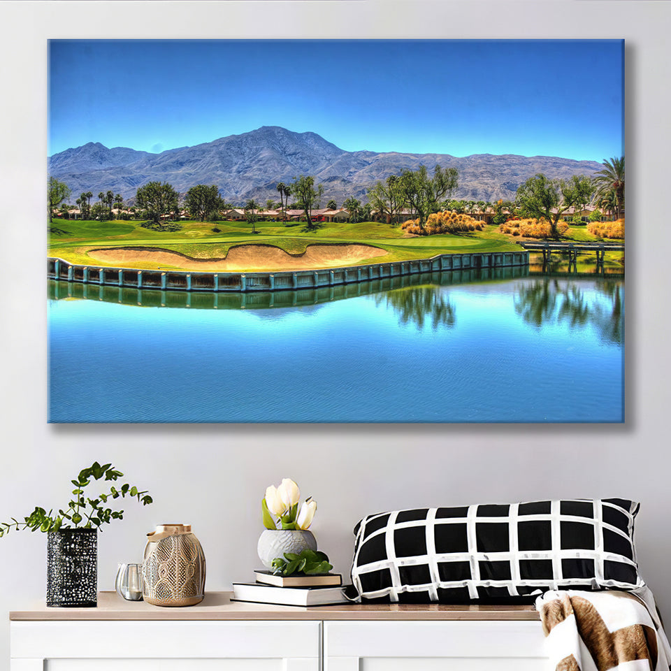 Mountains And Golf Course Canvas Prints Wall Art - Painting Canvas, Art Prints, Wall Decor