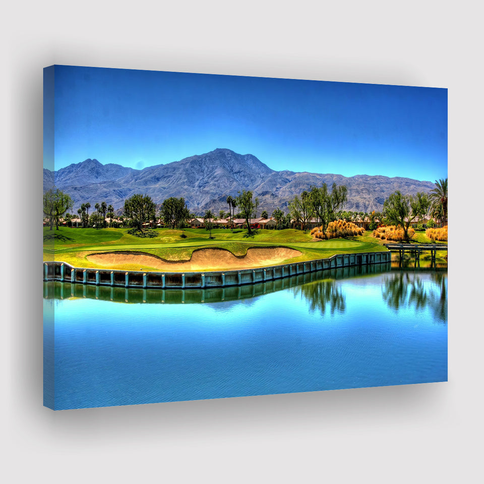 Mountains And Golf Course Canvas Prints Wall Art - Painting Canvas, Art Prints, Wall Decor