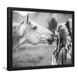 Native American Headdress Girls Framed Art Prints Wall Decor - Painting Prints,Wall Art, Framed Picture,For Sale