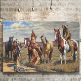 Native Americans Horse John Fawcett Canvas Prints Wall Art - Painting Canvas, Painting Prints, Home Wall Decor, For Sale