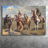 Native Americans Horse John Fawcett Canvas Prints Wall Art - Painting Canvas, Painting Prints, Home Wall Decor, For Sale