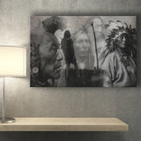 Native Americans Nature Gray Artwork Canvas Prints Wall Art - Painting Canvas, Painting Prints, Home Wall Decor, For Sale