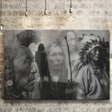 Native Americans Nature Gray Artwork Canvas Prints Wall Art - Painting Canvas, Painting Prints, Home Wall Decor, For Sale