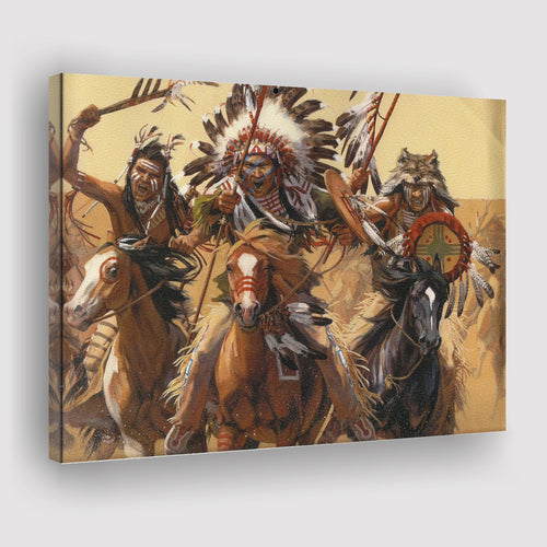 Native Americans Warrior Canvas Prints Wall Art - Painting Canvas, Painting Prints, Home Wall Decor, For Sale