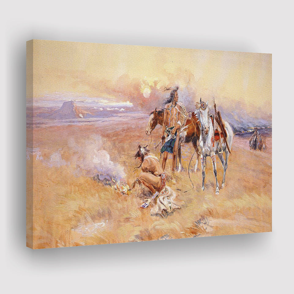 Native American Living Canvas Prints Wall Art - Painting Canvas,Wall Decor, Painting Prints,For Sale