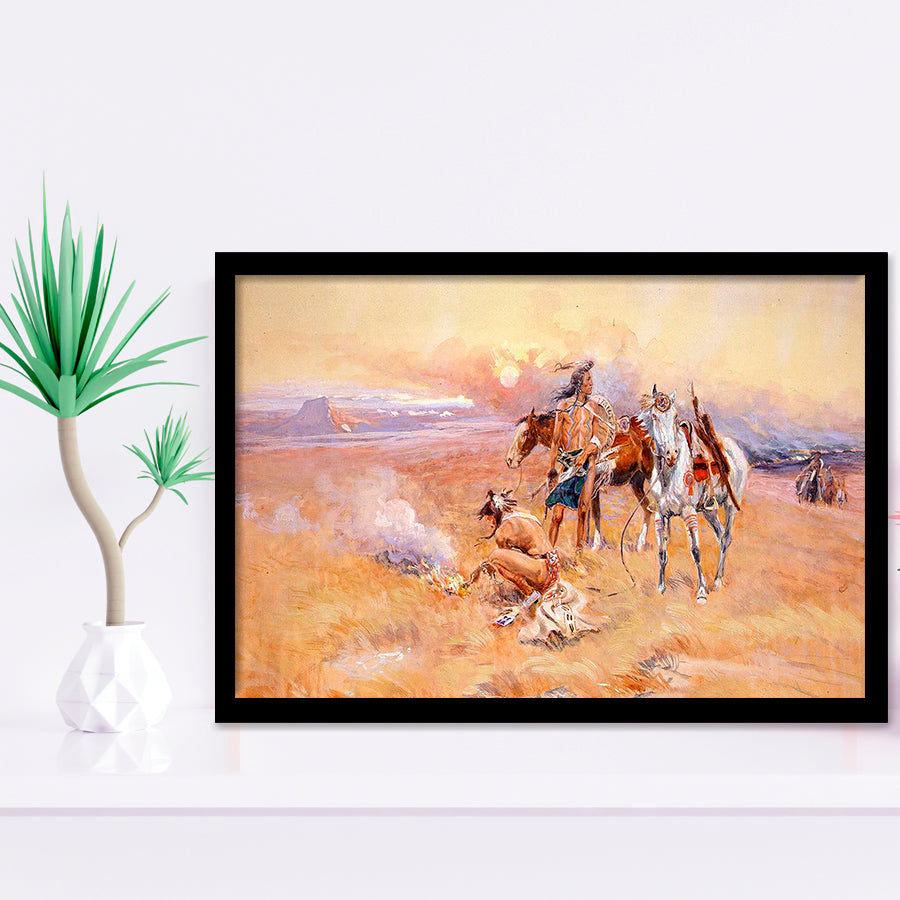 Native American Living Framed Art Prints Wall Decor - Painting Prints,Wall Art, Framed Picture,For Sale