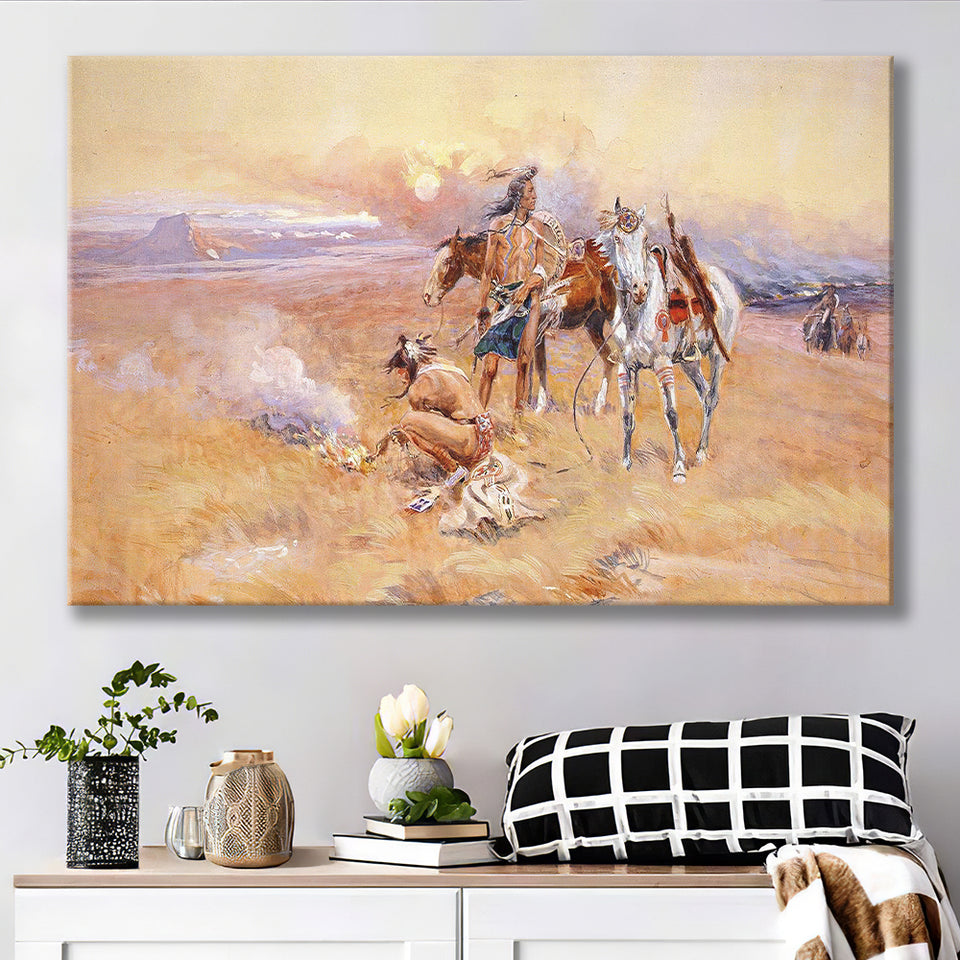 Native American Living Canvas Prints Wall Art - Painting Canvas,Wall Decor, Painting Prints,For Sale