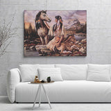 Native American Animal Art Canvas Wall Art - Canvas Prints, Prints For Sale, Painting Canvas,Canvas On Sale