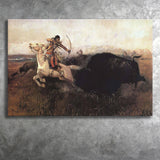 Native American Indian Hunter Man Canvas Prints Wall Art - Painting Canvas, Painting Prints, Home Wall Decor, For Sale