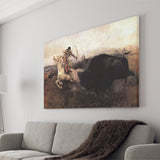 Native American Indian Hunter Man Canvas Prints Wall Art - Painting Canvas, Painting Prints, Home Wall Decor, For Sale