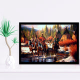 Native American Indian Western Framed Art Prints Wall Decor - Painting Prints,Framed Picture, Home Decor, For Sale