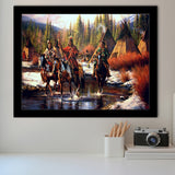 Native American Indian Western Framed Art Prints Wall Decor - Painting Prints,Framed Picture, Home Decor, For Sale