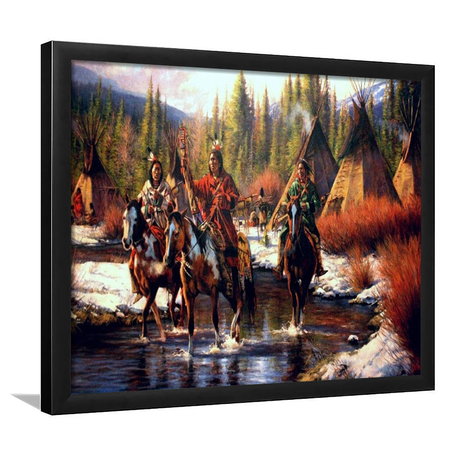 Native American Indian Western Framed Art Prints Wall Decor - Painting Prints,Framed Picture, Home Decor, For Sale