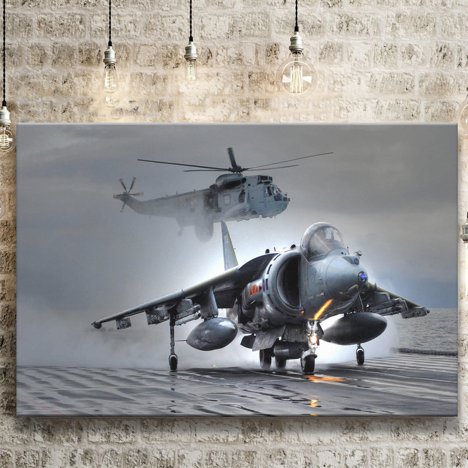 Navy Aircraft Helicopter Rotor Fighter Aircraft Aerospace Engineering Canvas Prints Wall Art Decor - Painting Canvas, Art Prints